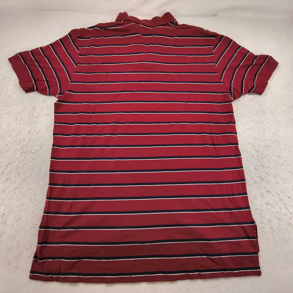 Polo by Ralph Lauren Casual Collared Polo Shirt Mens Size Large L Red Blue White